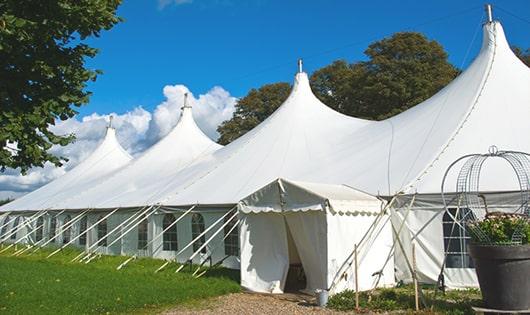 portable restrooms equipped for hygiene and comfort at an outdoor festival in Riverdale